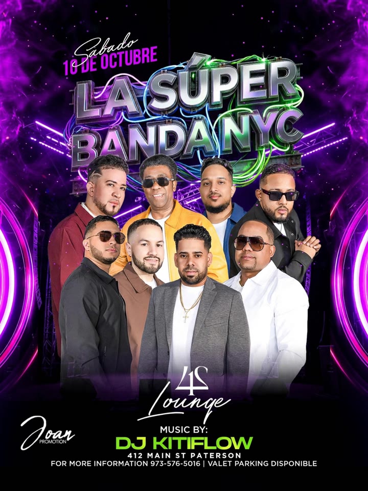 La Super Banda NYC at 412 Lounge, October 10, 2026 event flyer