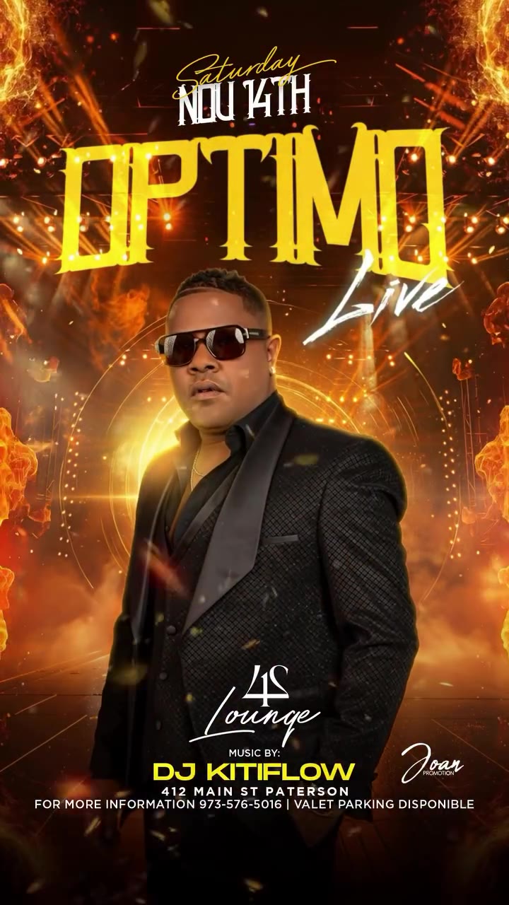 Óptimo at 412 Lounge, November 14, 2026 event flyer